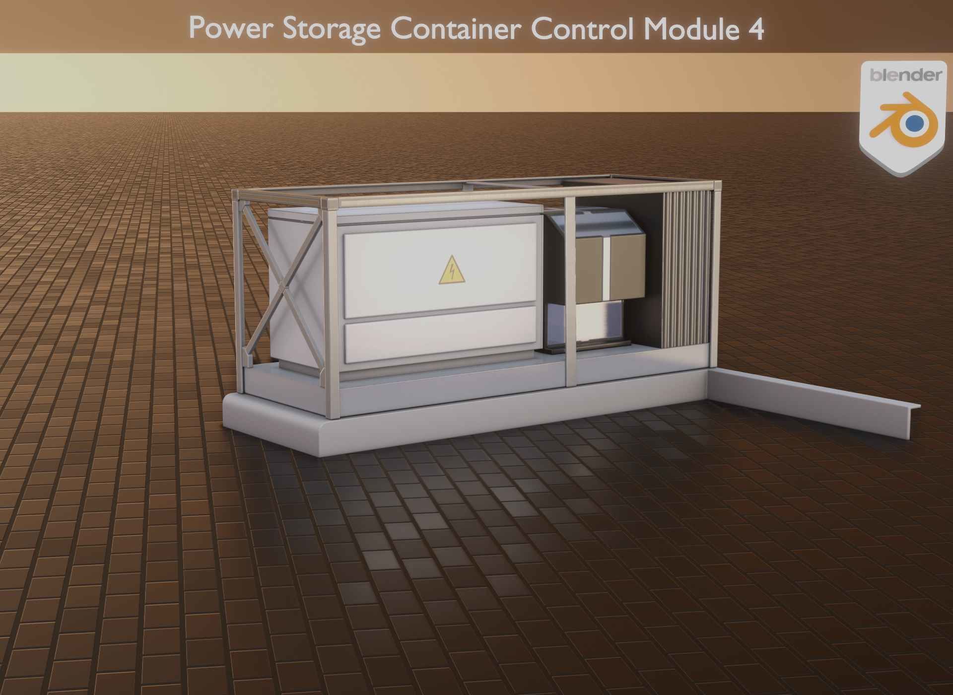 Power Storage Container Blue Package 3D Model Collection_54
