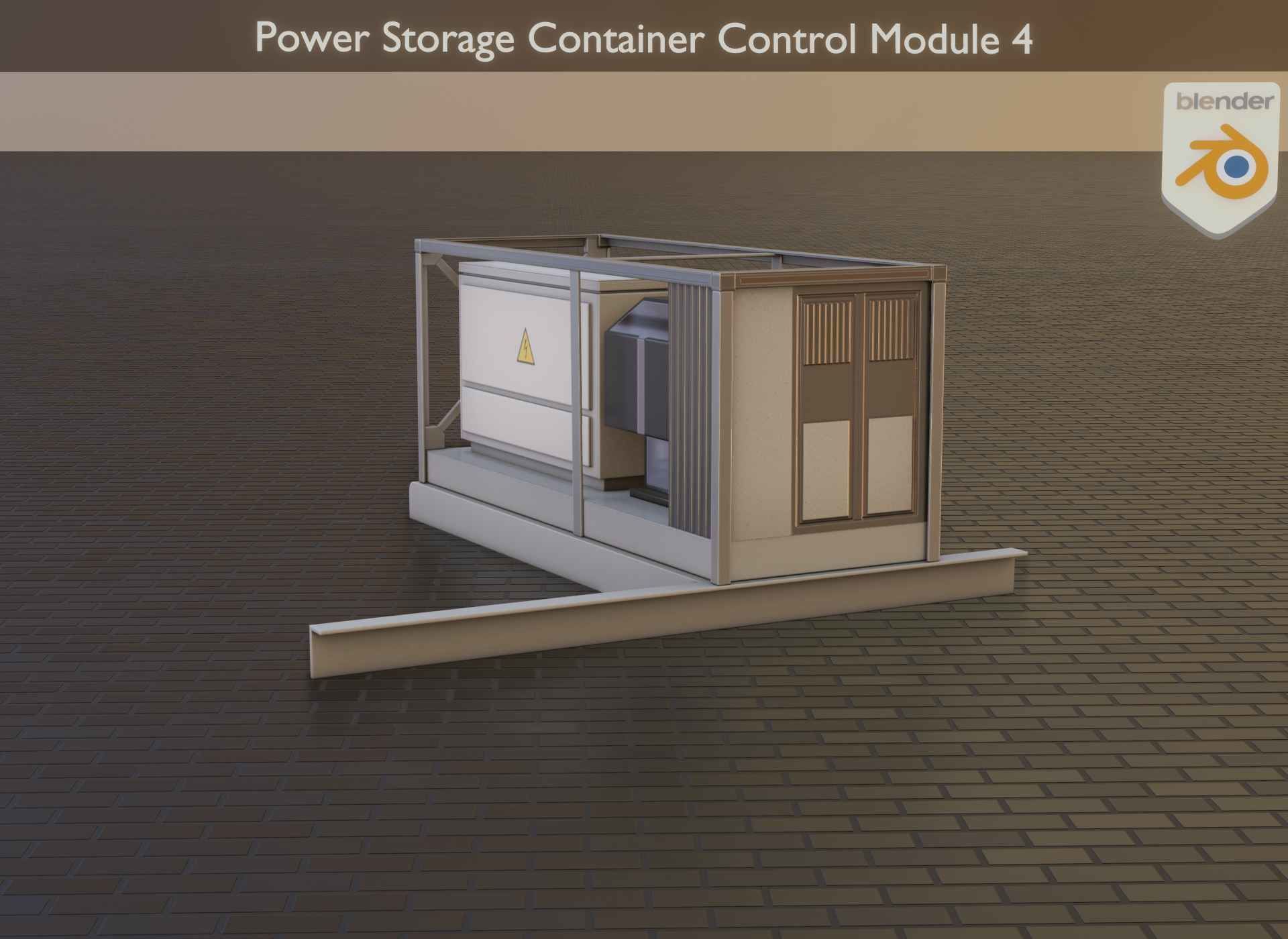 Power Storage Container Blue Package 3D Model Collection_52