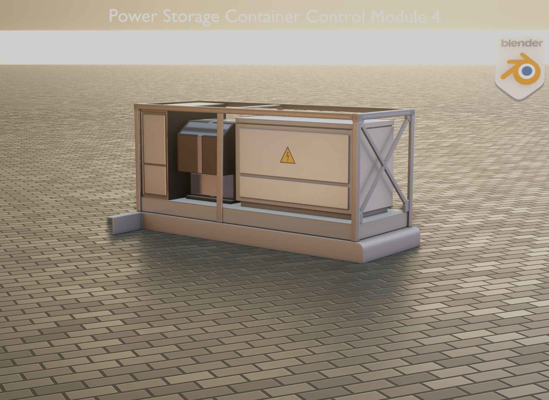 Power Storage Container Blue Package 3D Model Collection_26