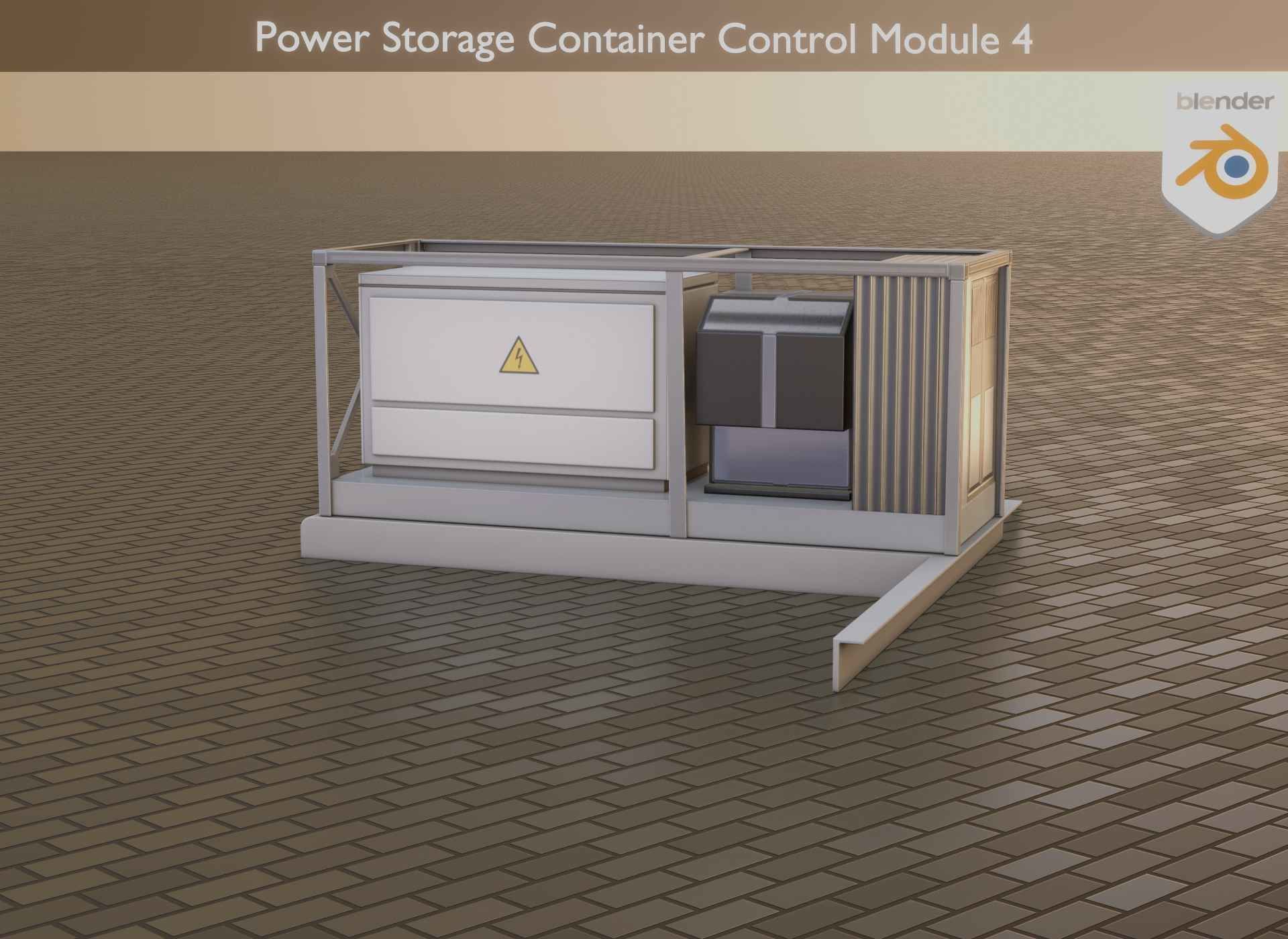 Power Storage Container Blue Package 3D Model Collection_53