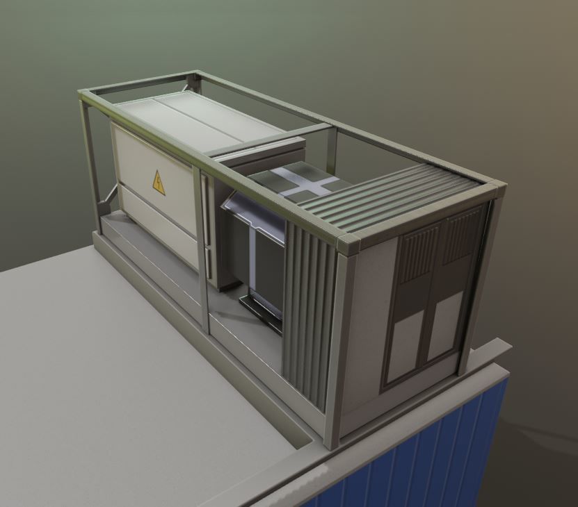 Power Storage Container Blue Package 3D Model Collection_12