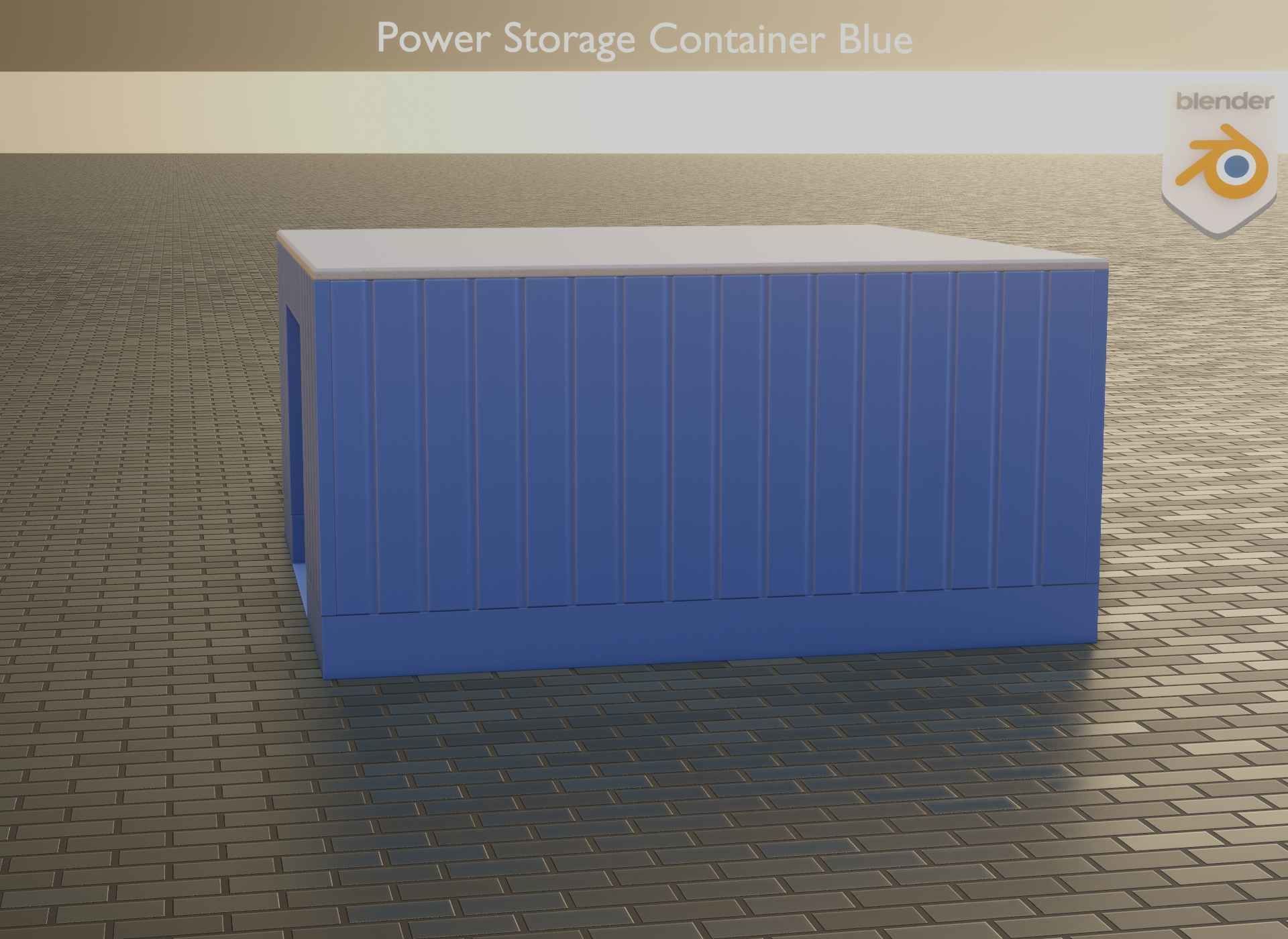 Power Storage Container Blue Package 3D Model Collection_43