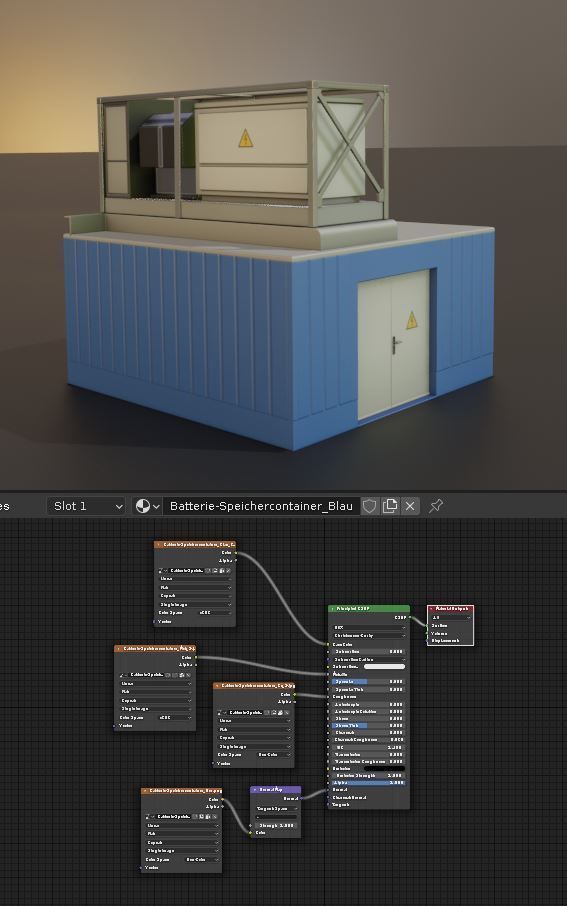 Power Storage Container Blue Package 3D Model Collection_9