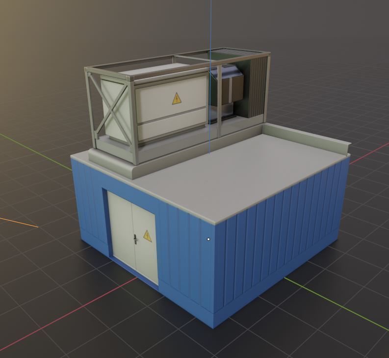 Power Storage Container Blue Package 3D Model Collection_7