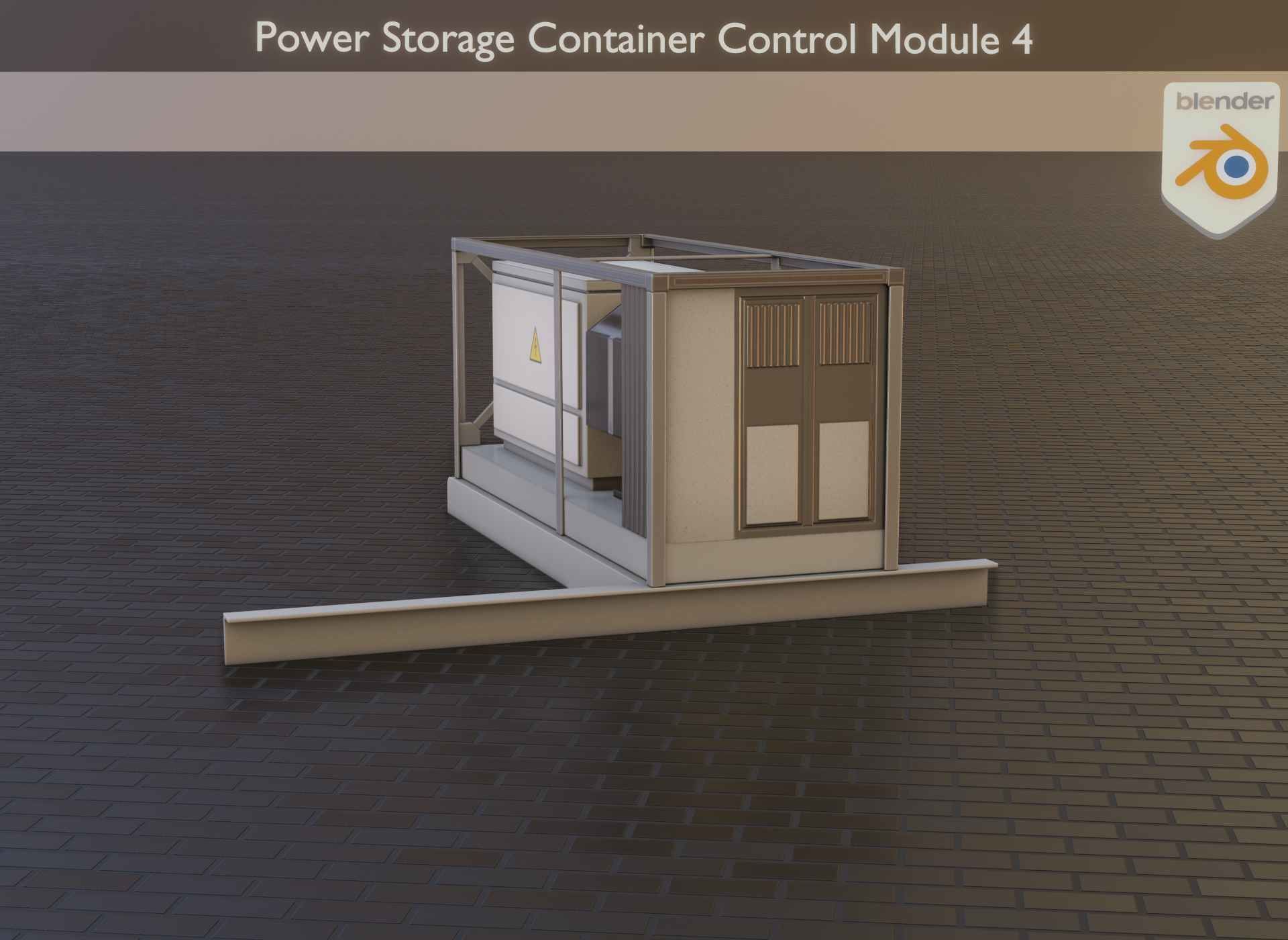 Power Storage Container Blue Package 3D Model Collection_50