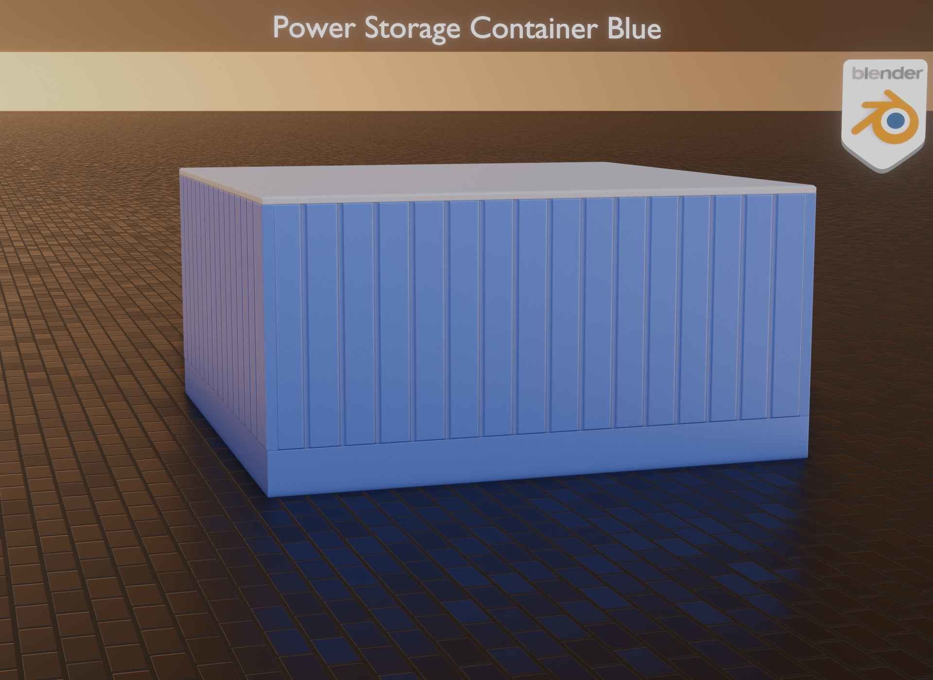 Power Storage Container Blue Package 3D Model Collection_44