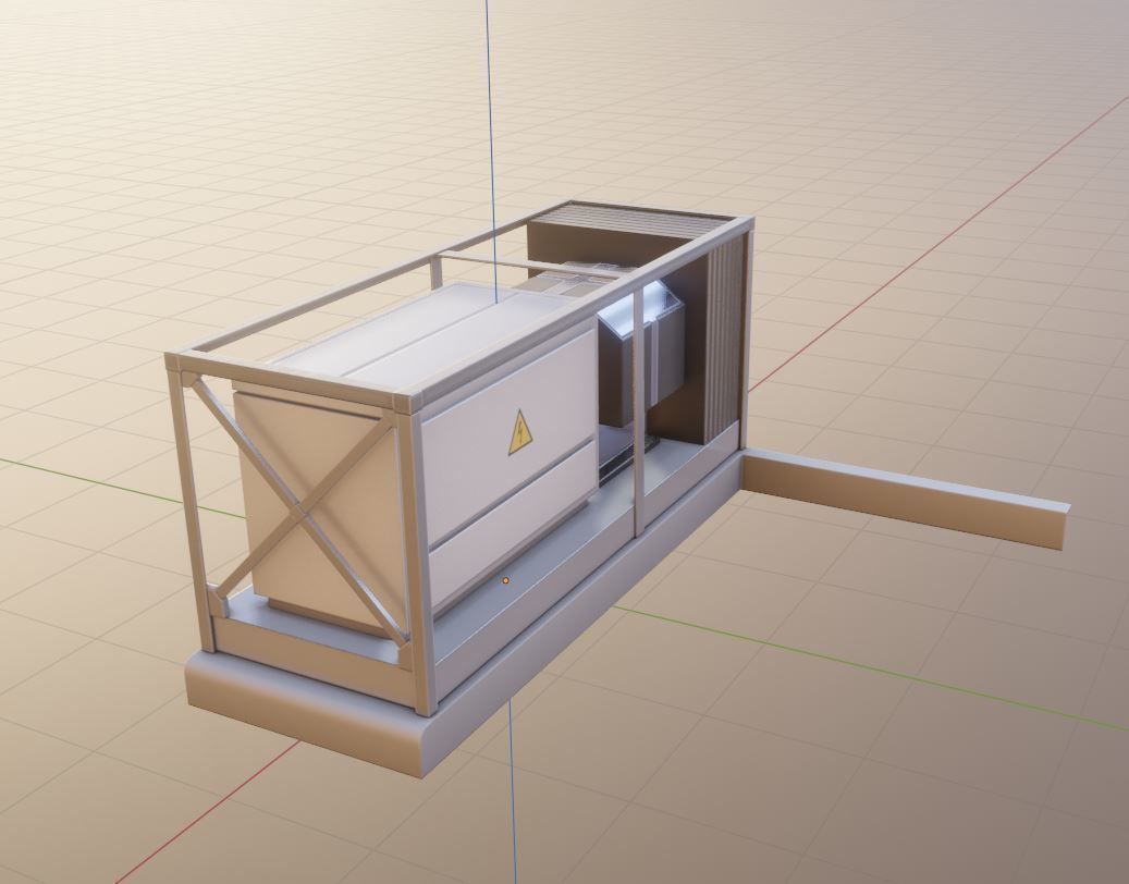 Power Storage Container Blue Package 3D Model Collection_24