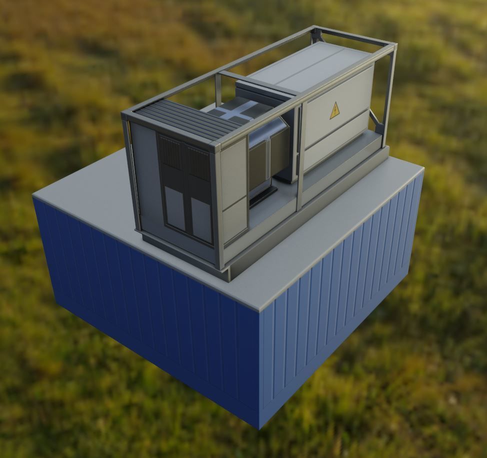 Power Storage Container Blue Package 3D Model Collection_16