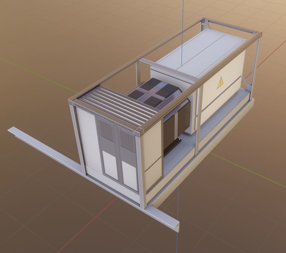 Power Storage Container Blue Package 3D Model Collection_27