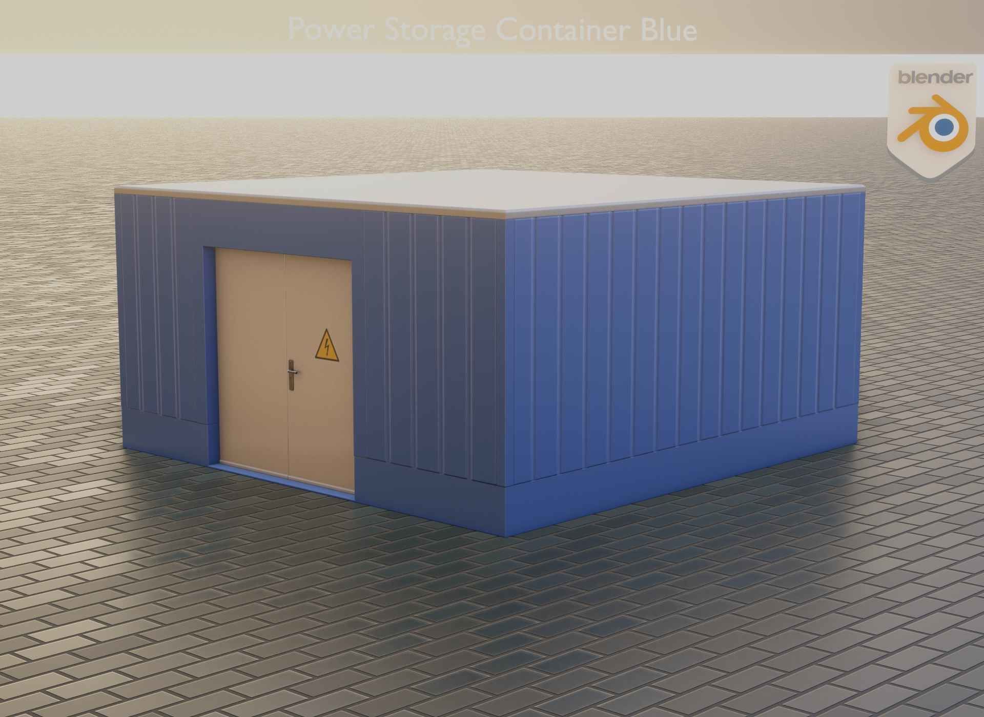 Power Storage Container Blue Package 3D Model Collection_42