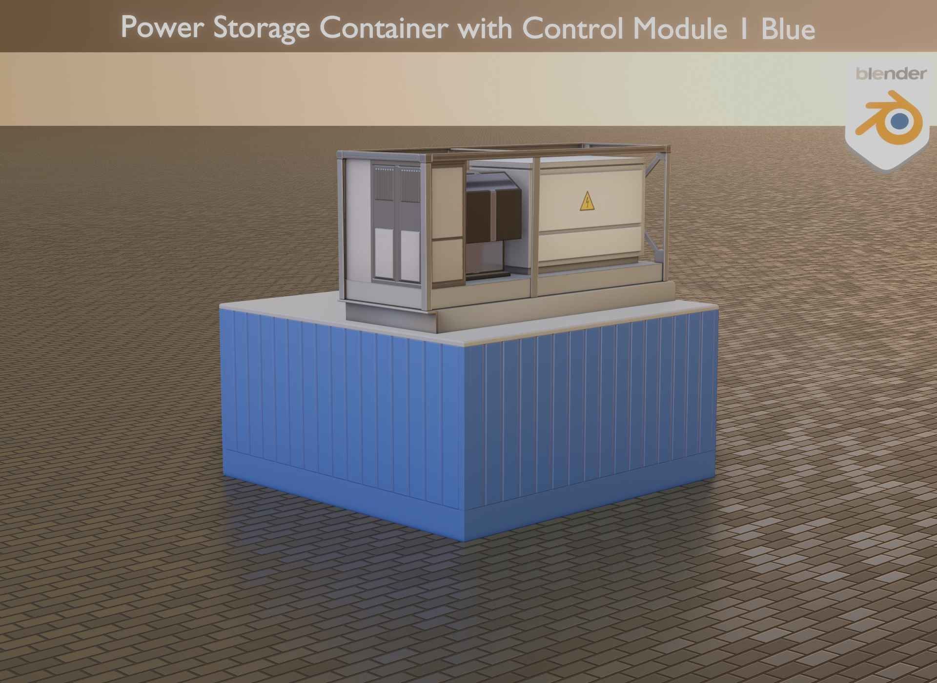 Power Storage Container Blue Package 3D Model Collection_61