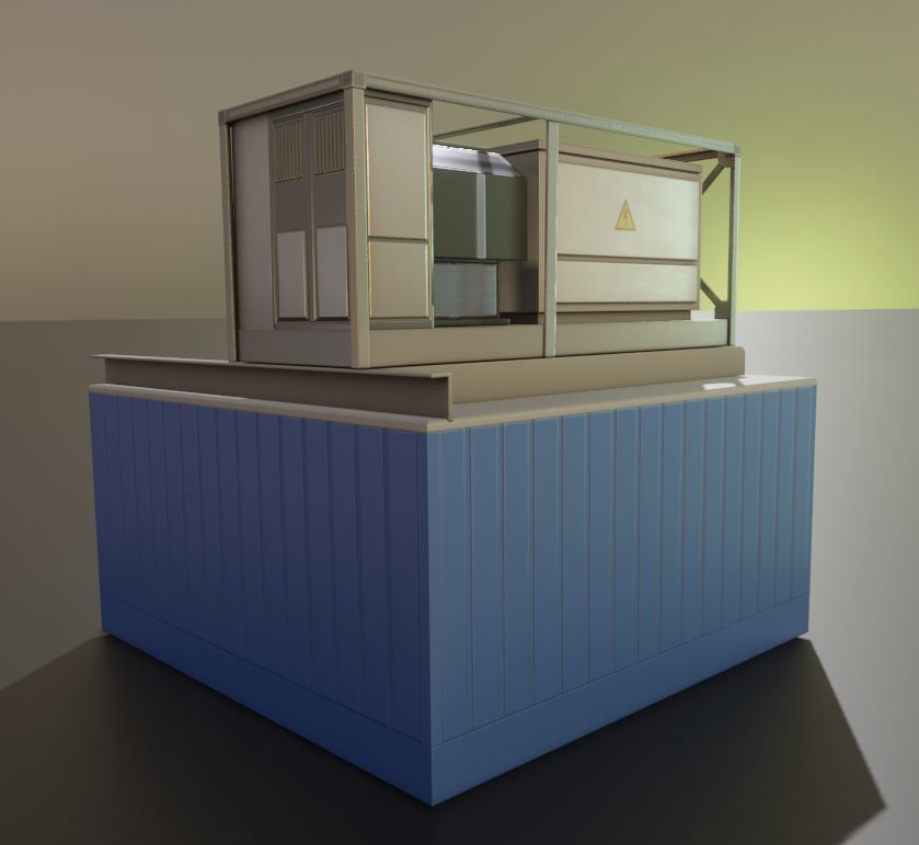 Power Storage Container Blue Package 3D Model Collection_13