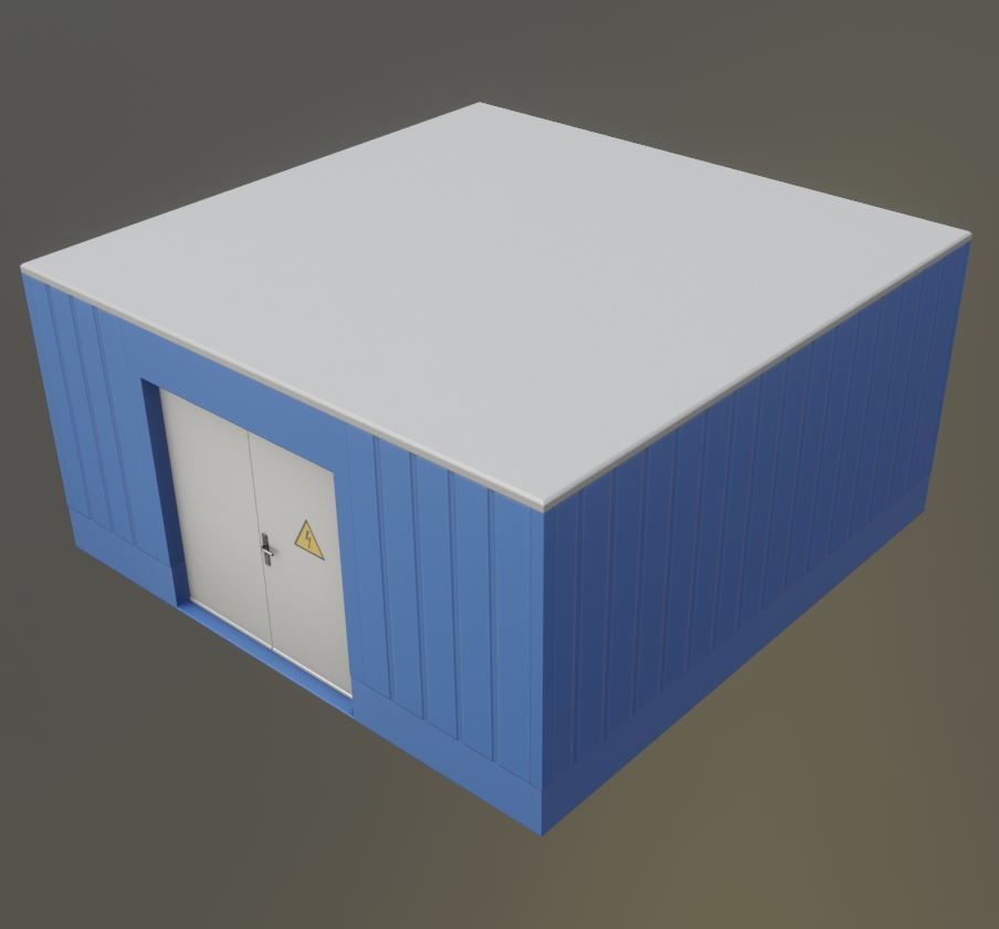 Power Storage Container Blue Package 3D Model Collection_39