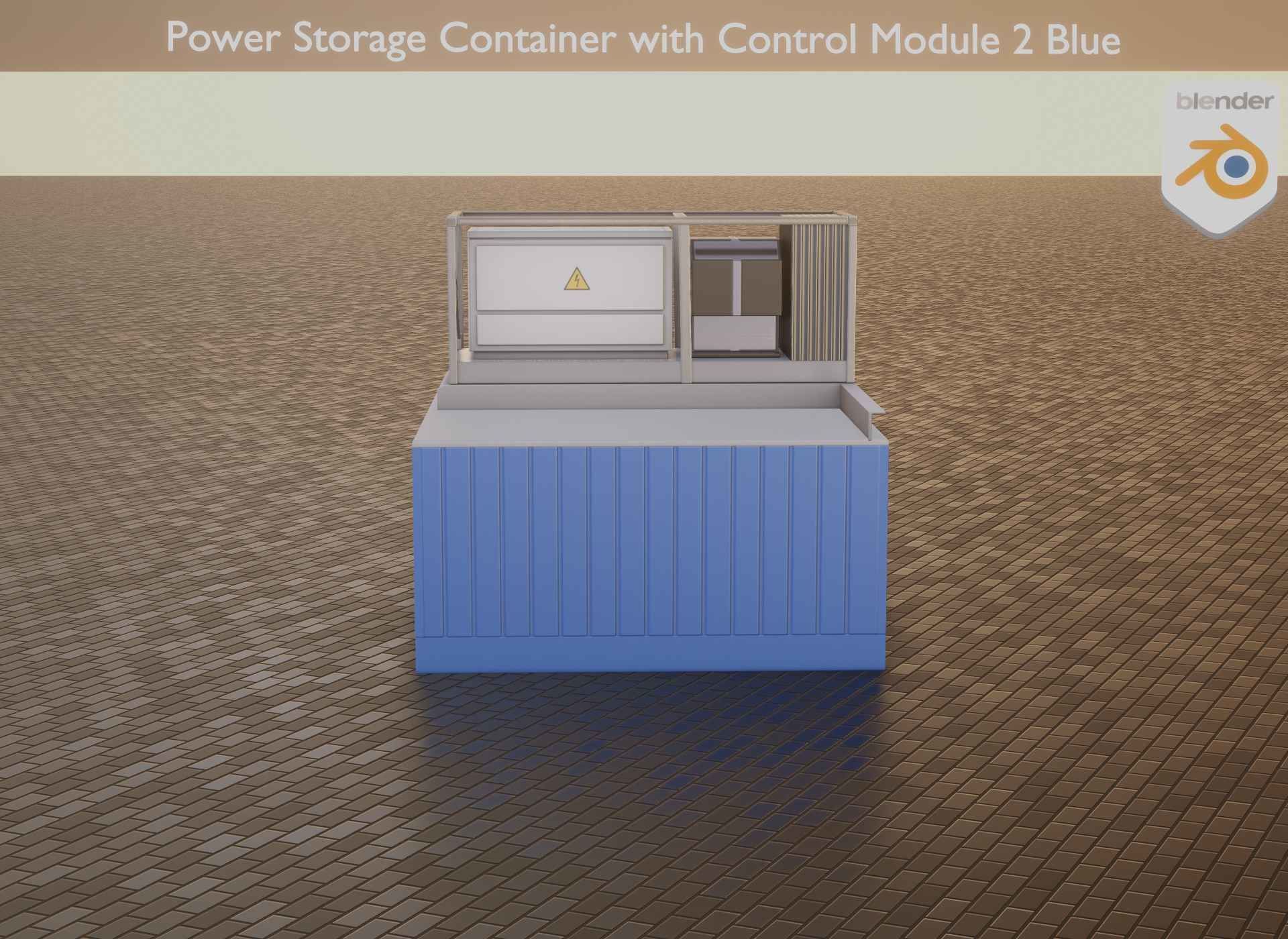 Power Storage Container Blue Package 3D Model Collection_67