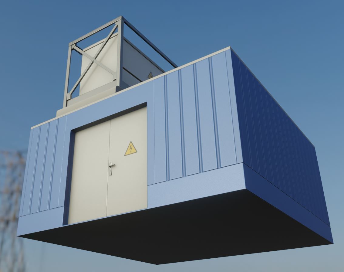 Power Storage Container Blue Package 3D Model Collection_21