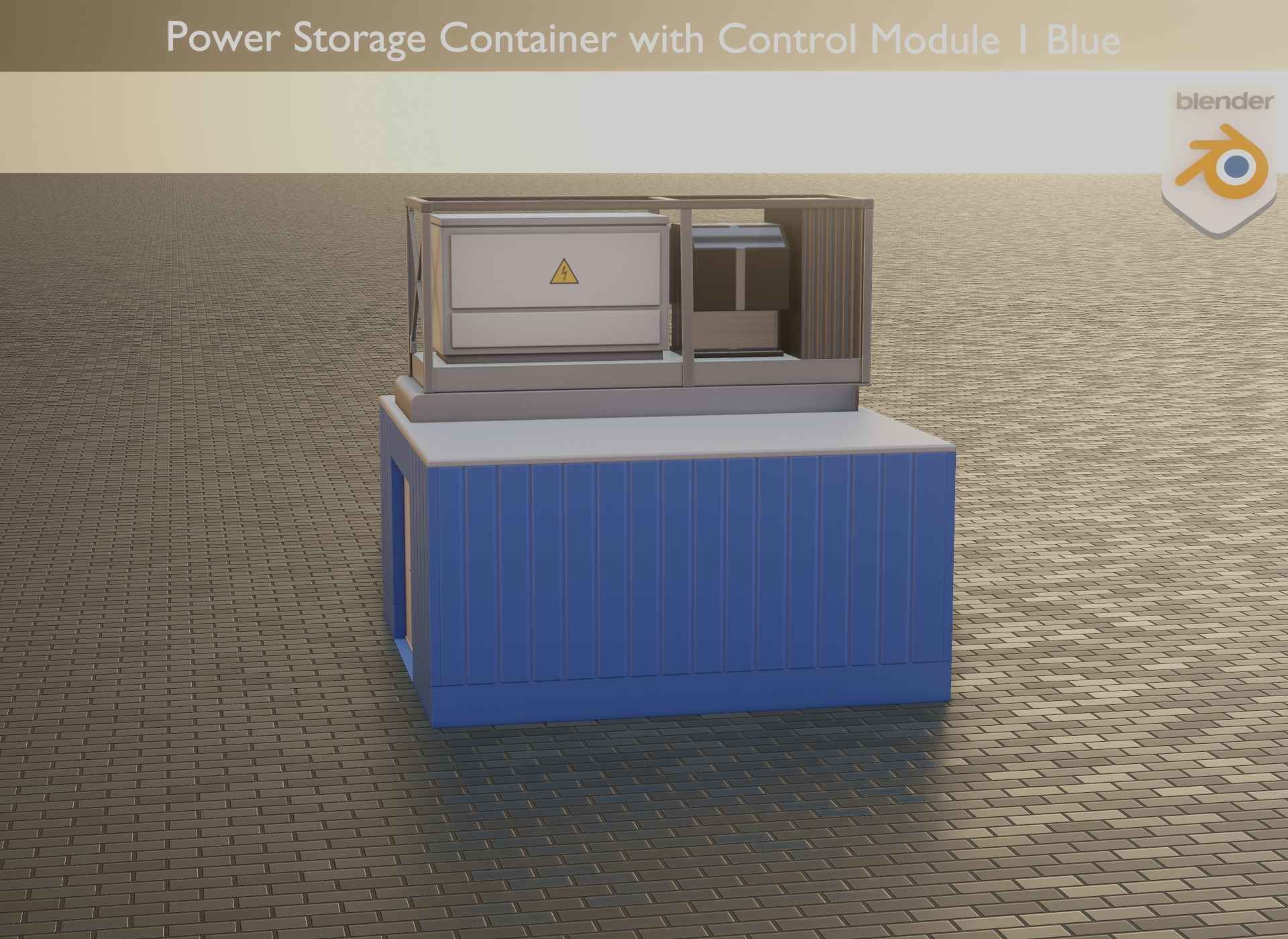 Power Storage Container Blue Package 3D Model Collection_60
