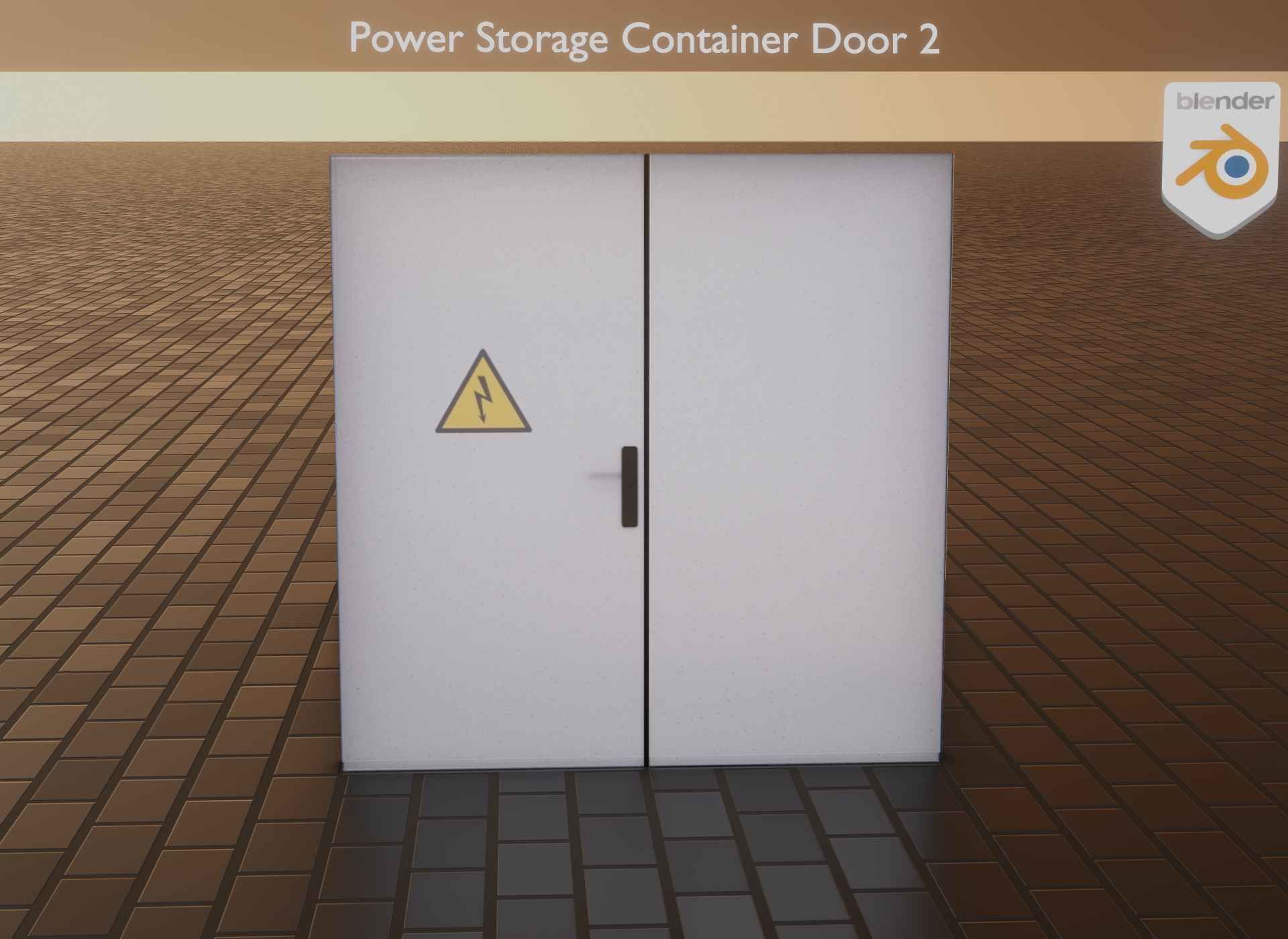 Power Storage Container Blue Package 3D Model Collection_57