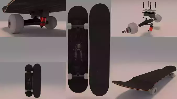 Khaleesi Daenerys Targaryen Game of Thrones Skateboard 3D model