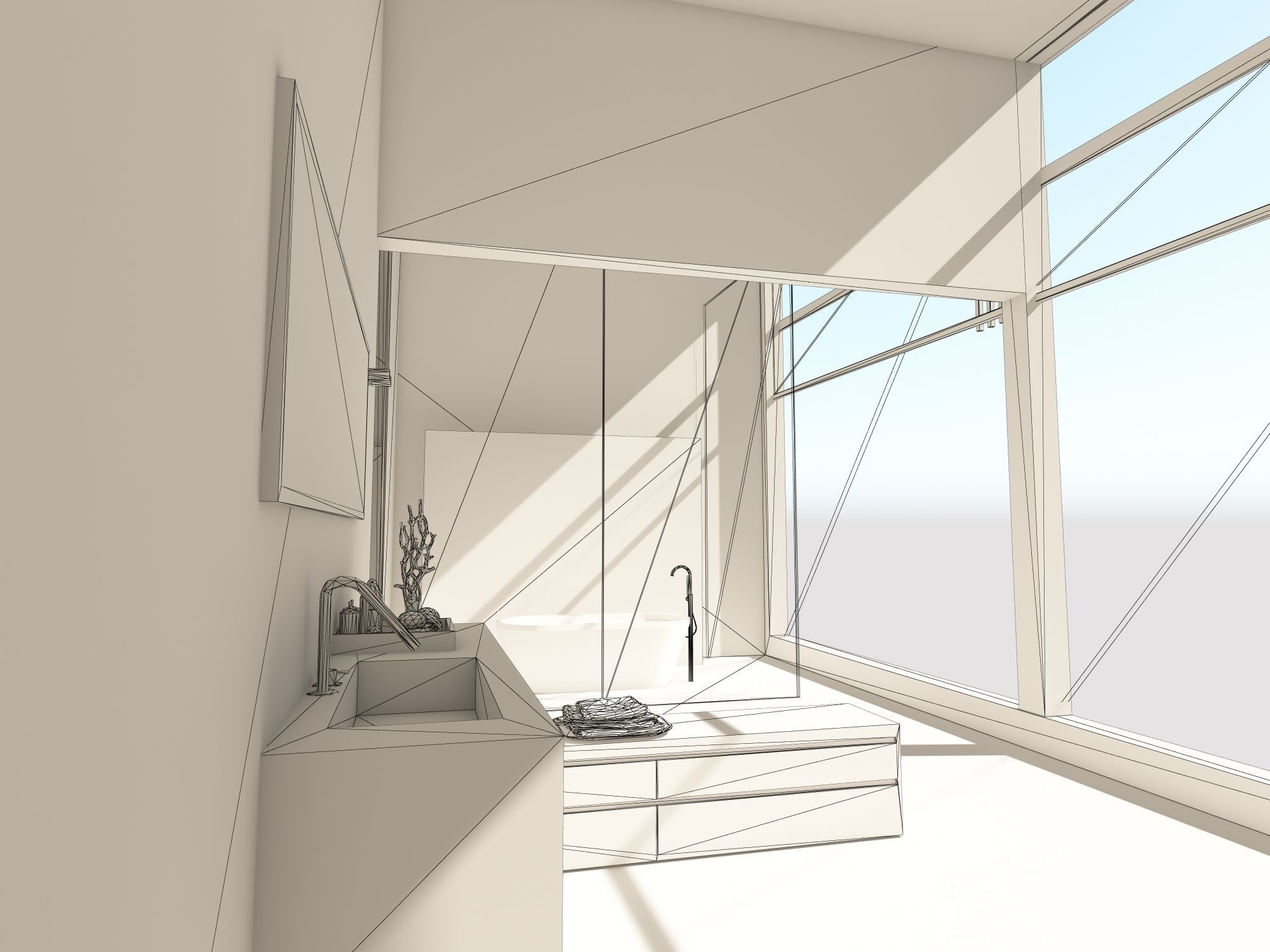 Bathroom 02 VR-ready Low-poly 3D model_8