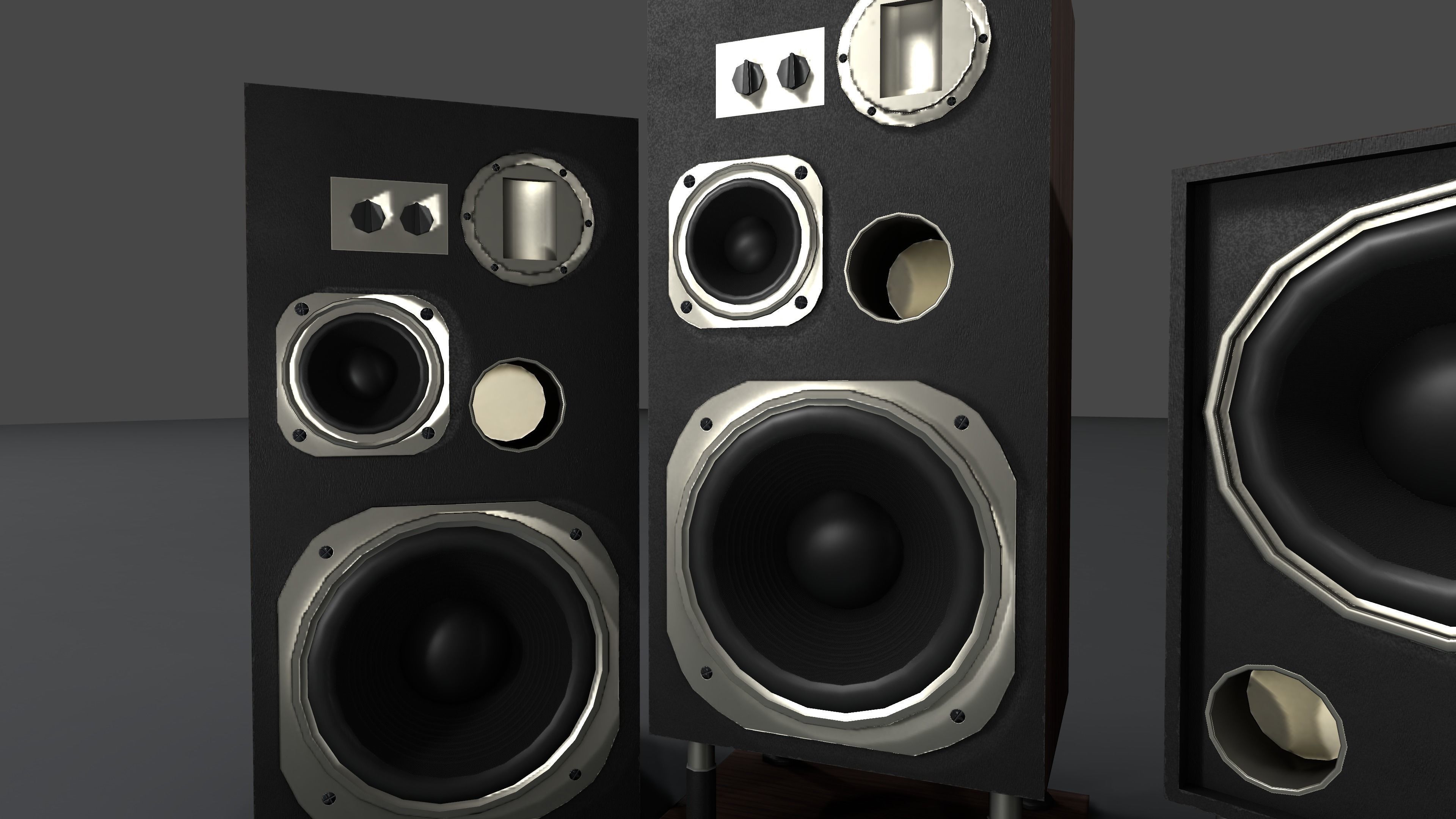 Banana Speakers V9 - BBL L100 and IBX115 Low-poly 3D model_1