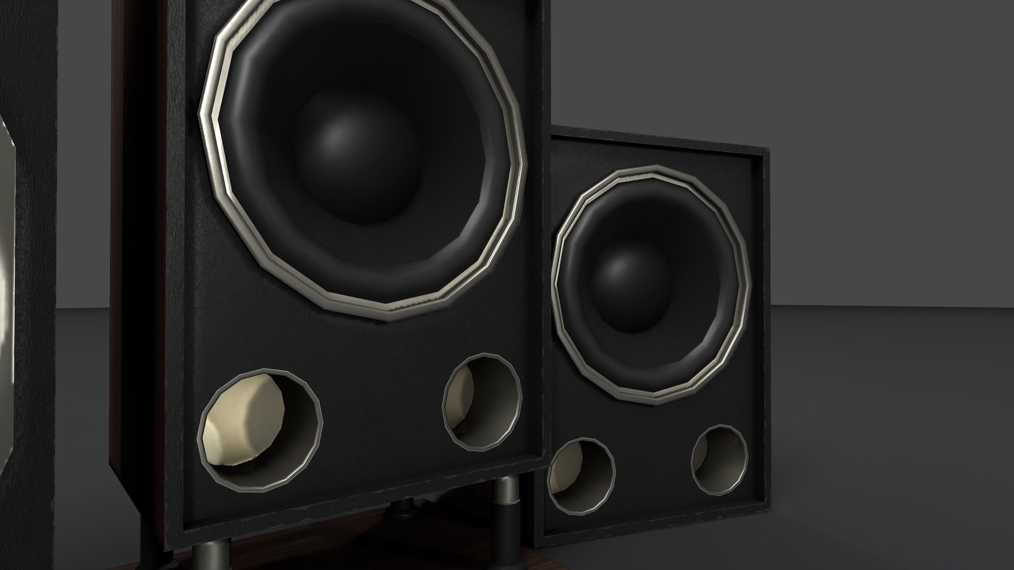 Banana Speakers V9 - BBL L100 and IBX115 Low-poly 3D model_2
