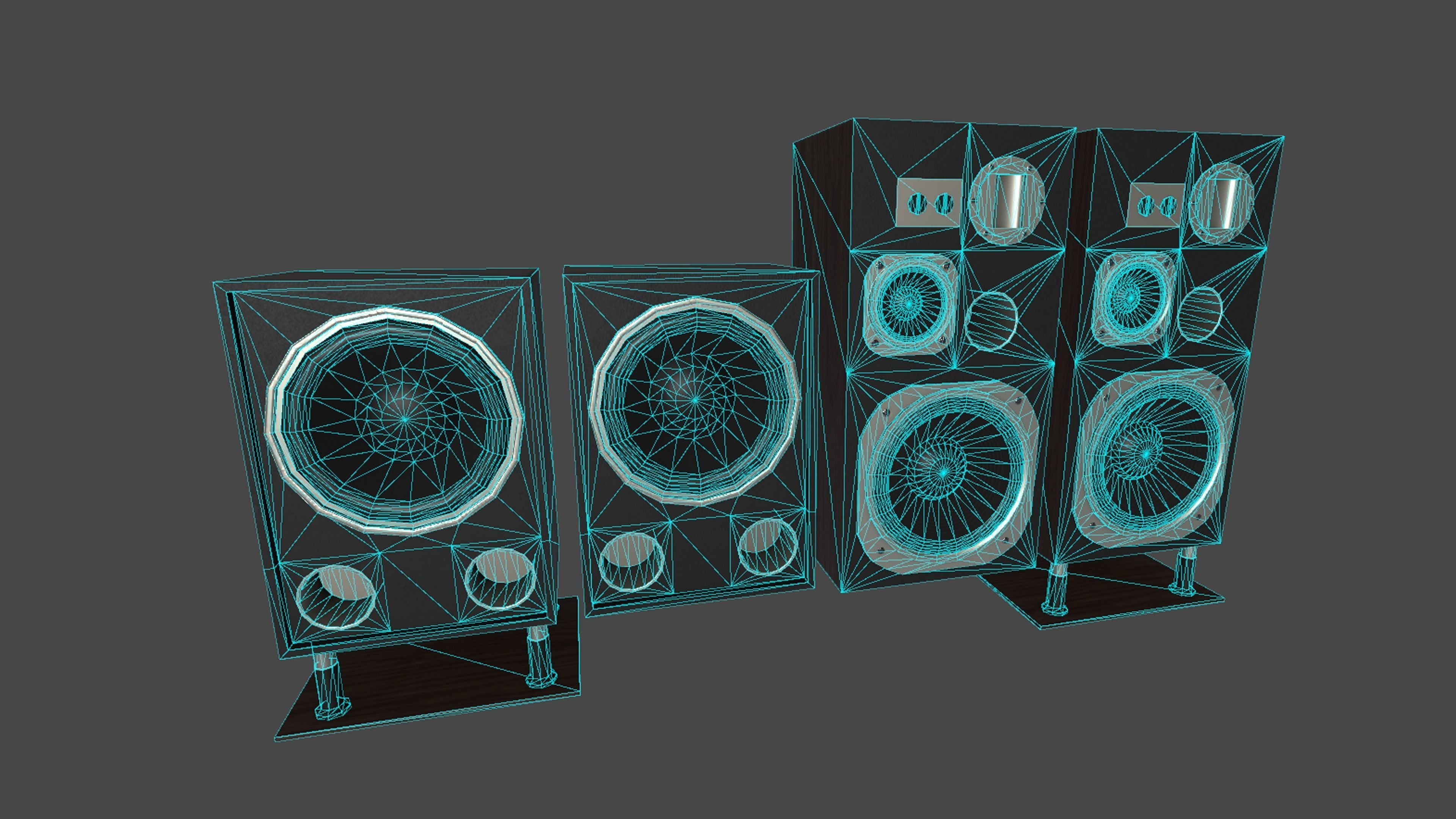 Banana Speakers V9 - BBL L100 and IBX115 Low-poly 3D model_8