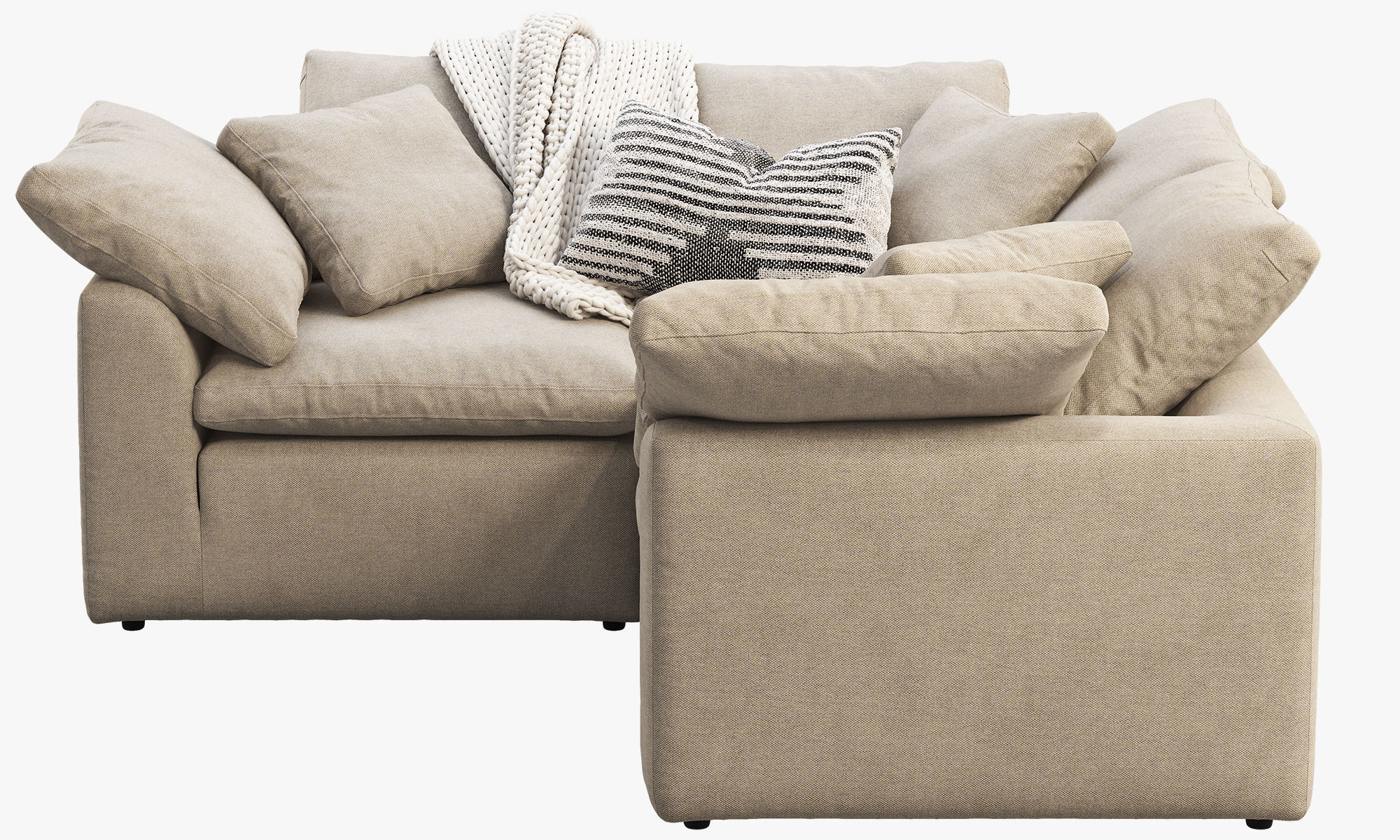 Joybird Bryant Modular Corner Sectional Sofa 3 piece 3D model_6