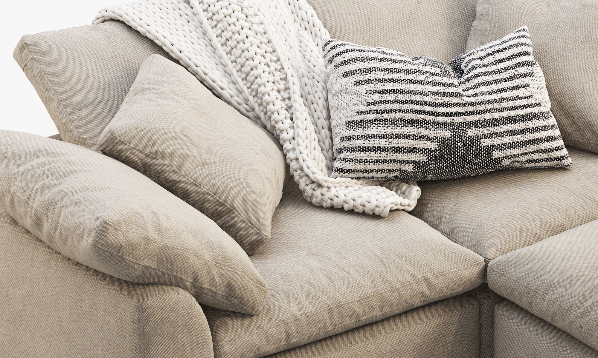 Joybird Bryant Modular Corner Sectional Sofa 3 piece 3D model_5