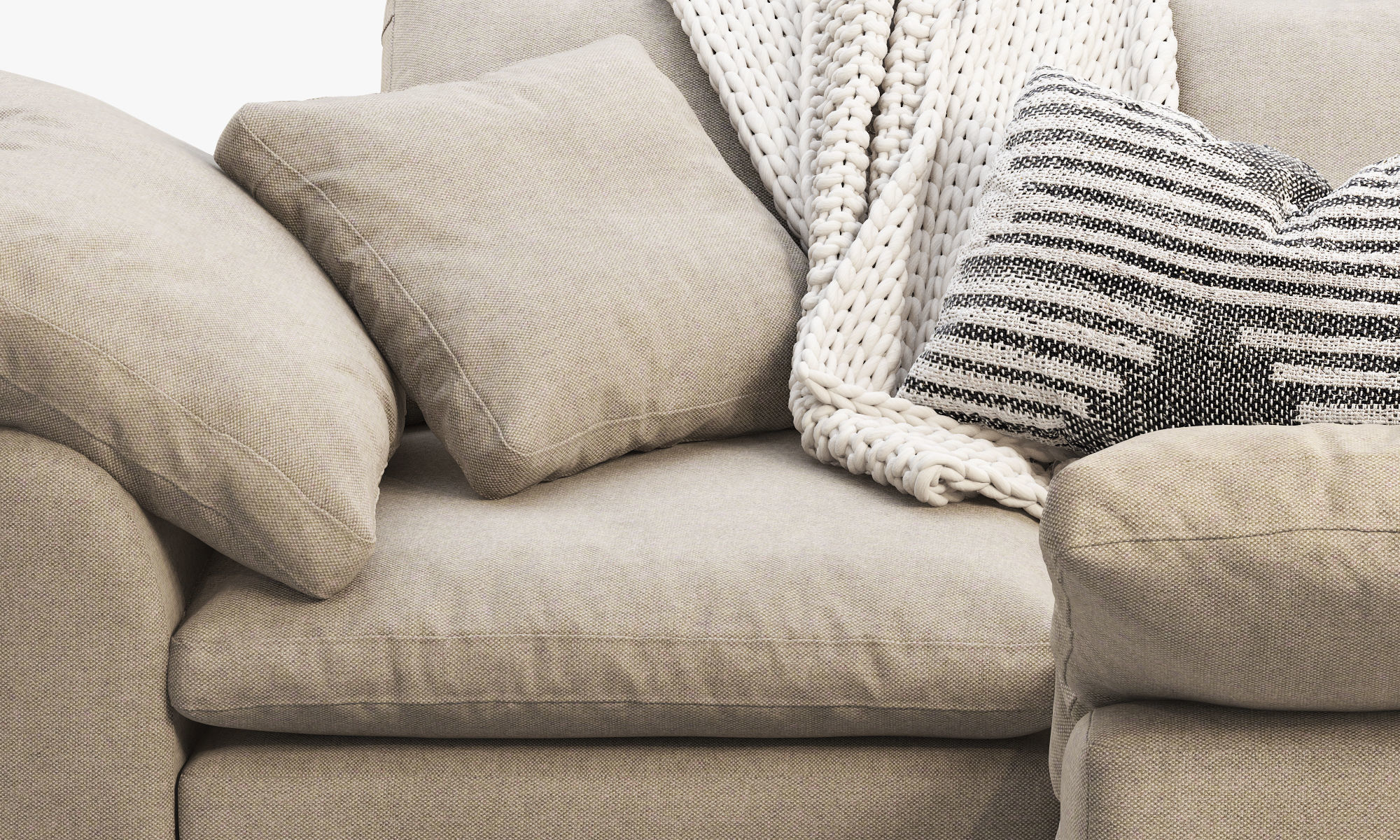 Joybird Bryant Modular Corner Sectional Sofa 3 piece 3D model_7