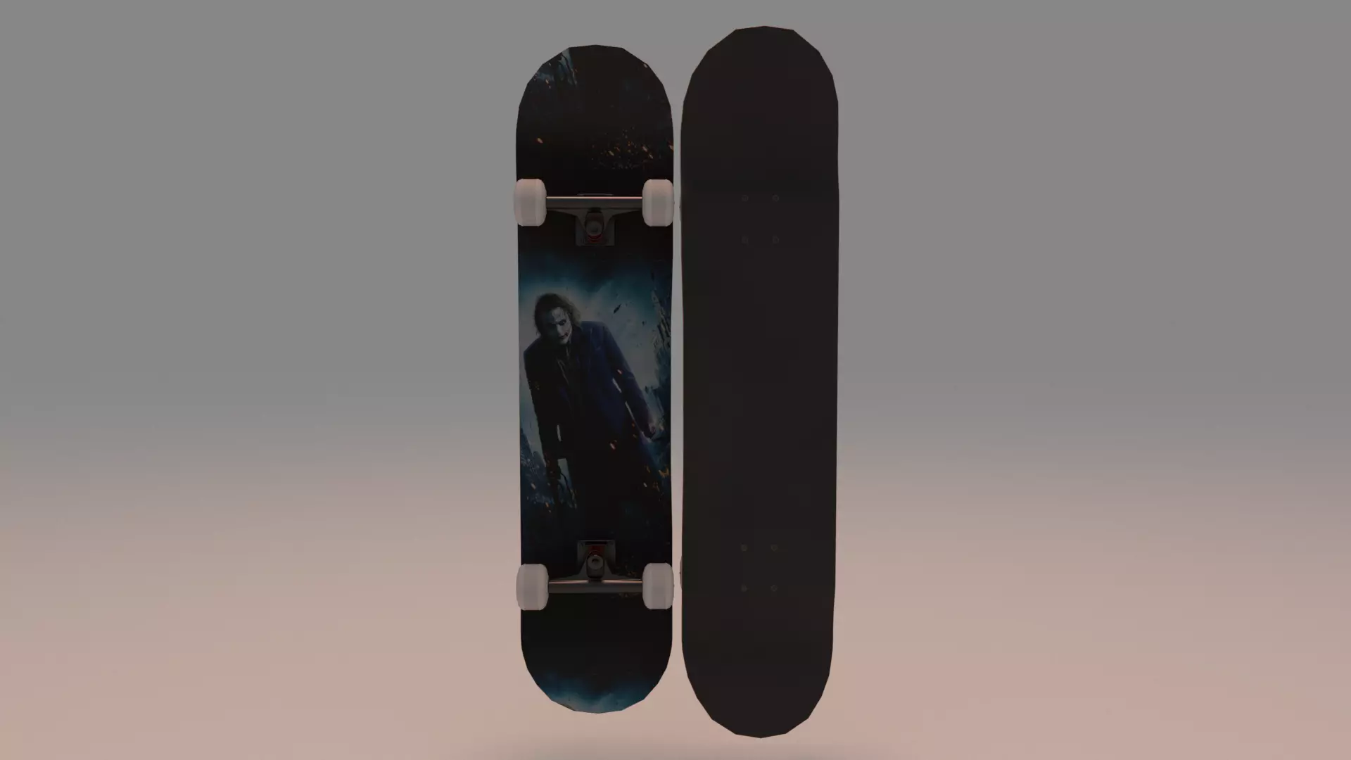 Gotham Joker Skateboard 3D model
