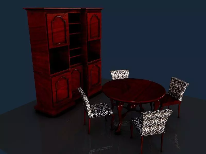 DINING  ROOM SET 3D model_0