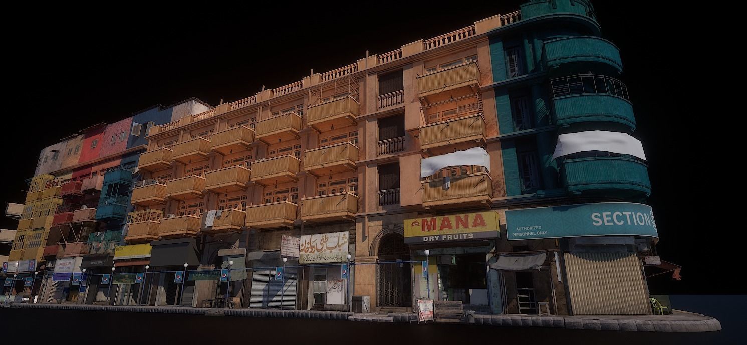 BURNSROAD GREEN BUILDING Low-poly 3D model_10