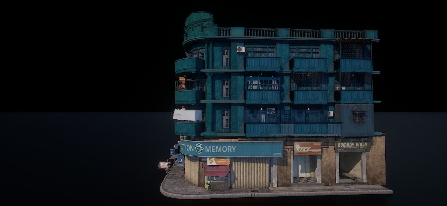 BURNSROAD GREEN BUILDING Low-poly 3D model_9