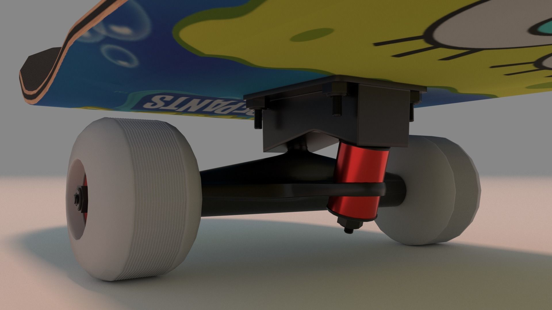 Spongebob SquarePants Skateboard 3D model_3