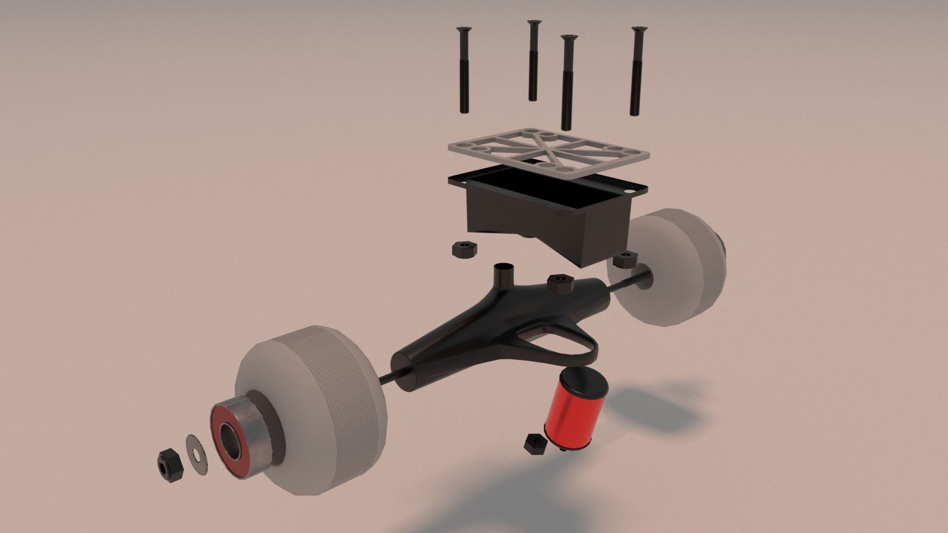 Spongebob SquarePants Skateboard 3D model_4