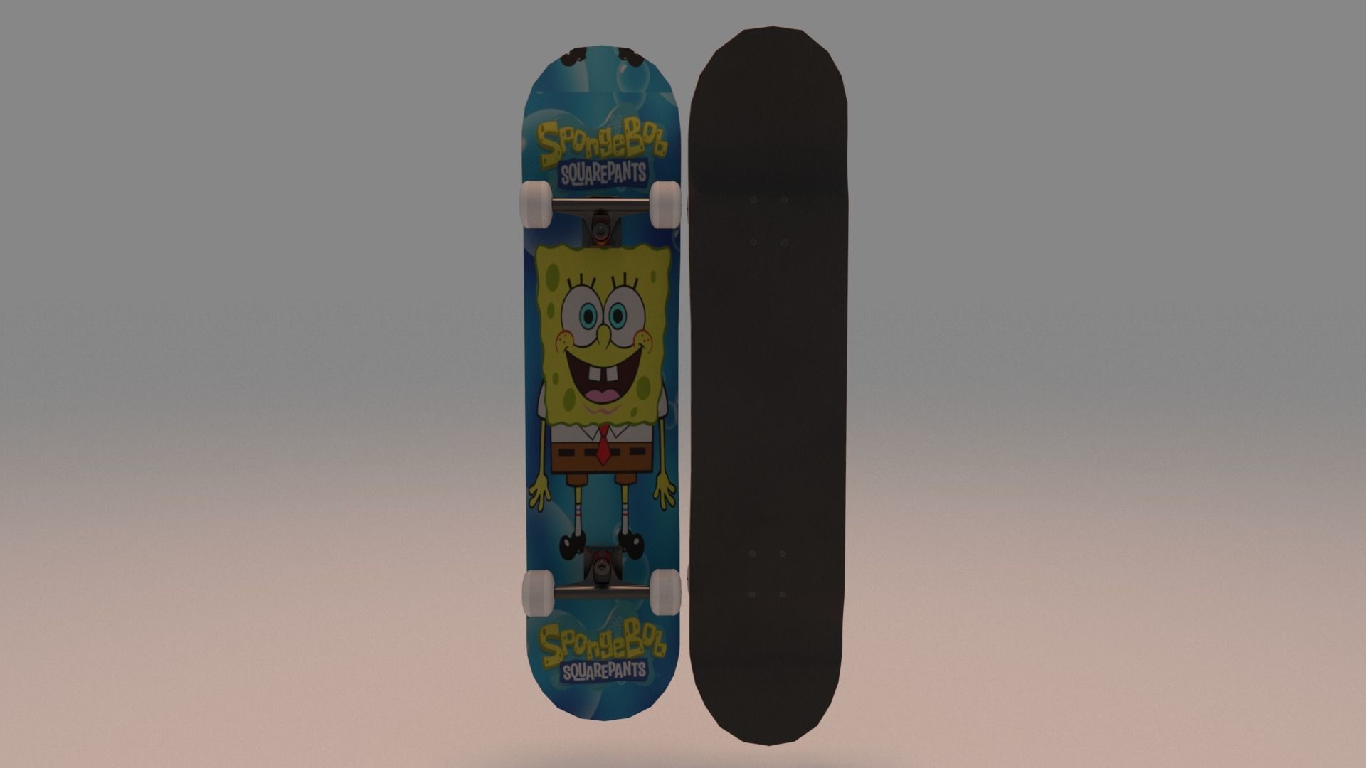 Spongebob SquarePants Skateboard 3D model_1