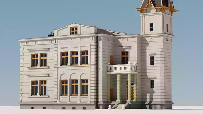 Eastern European Building 005 Low-poly 3D model