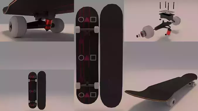 Squid Game Tv Series Skateboard