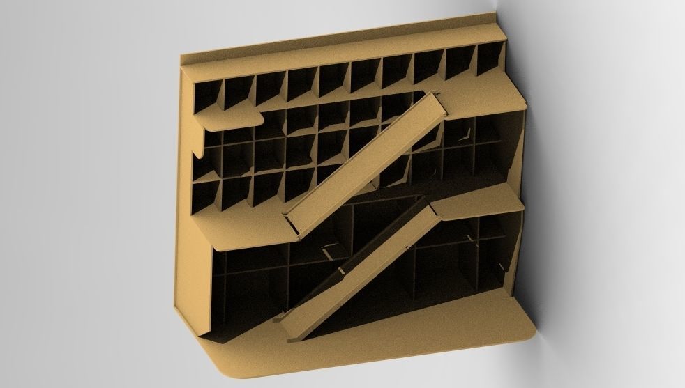 Car park shelf 3D model_1