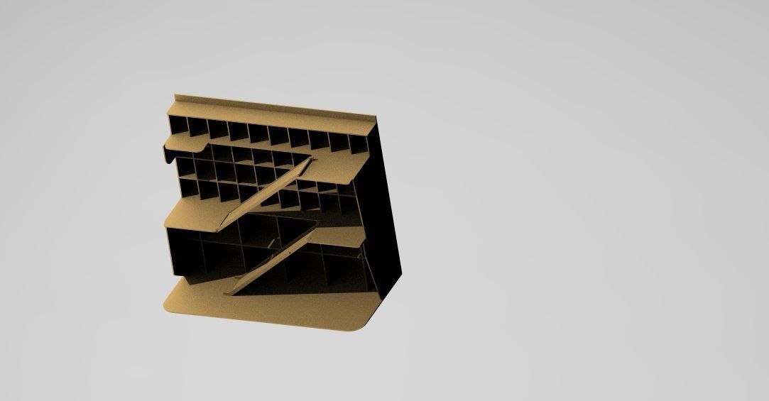 Car park shelf 3D model_6