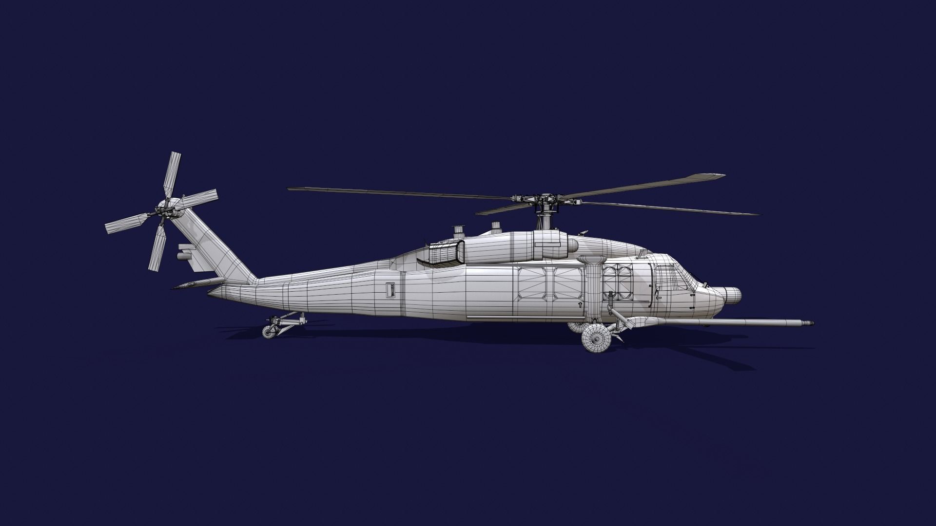 Atlas-29 blackhawk helicopter - blackhawk helicopter 3D model_6