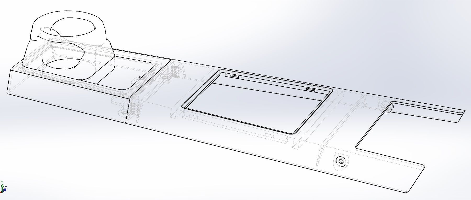 Toyota Corolla KE70 center console cup holder 3D print model_17