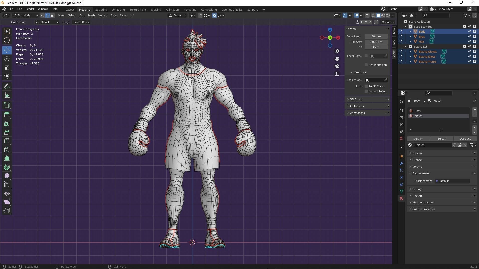 Low Poly Boxer - MMA Fighter - Niles Low-poly 3D model_19