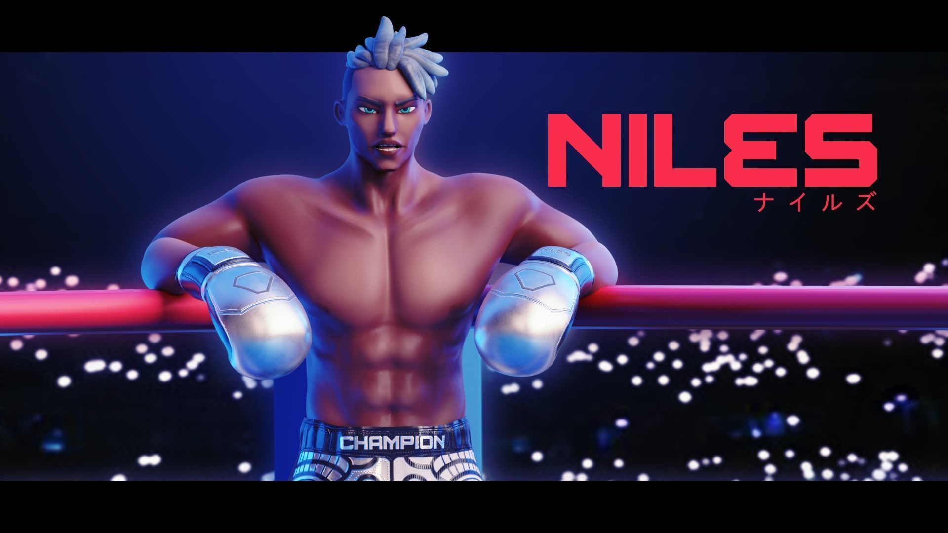 Low Poly Boxer - MMA Fighter - Niles Low-poly 3D model_4