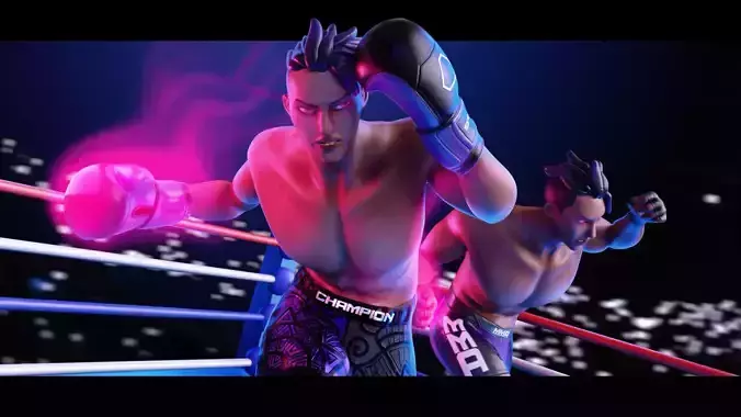 Low Poly Boxer - MMA Fighter - Niles Low-poly 3D model