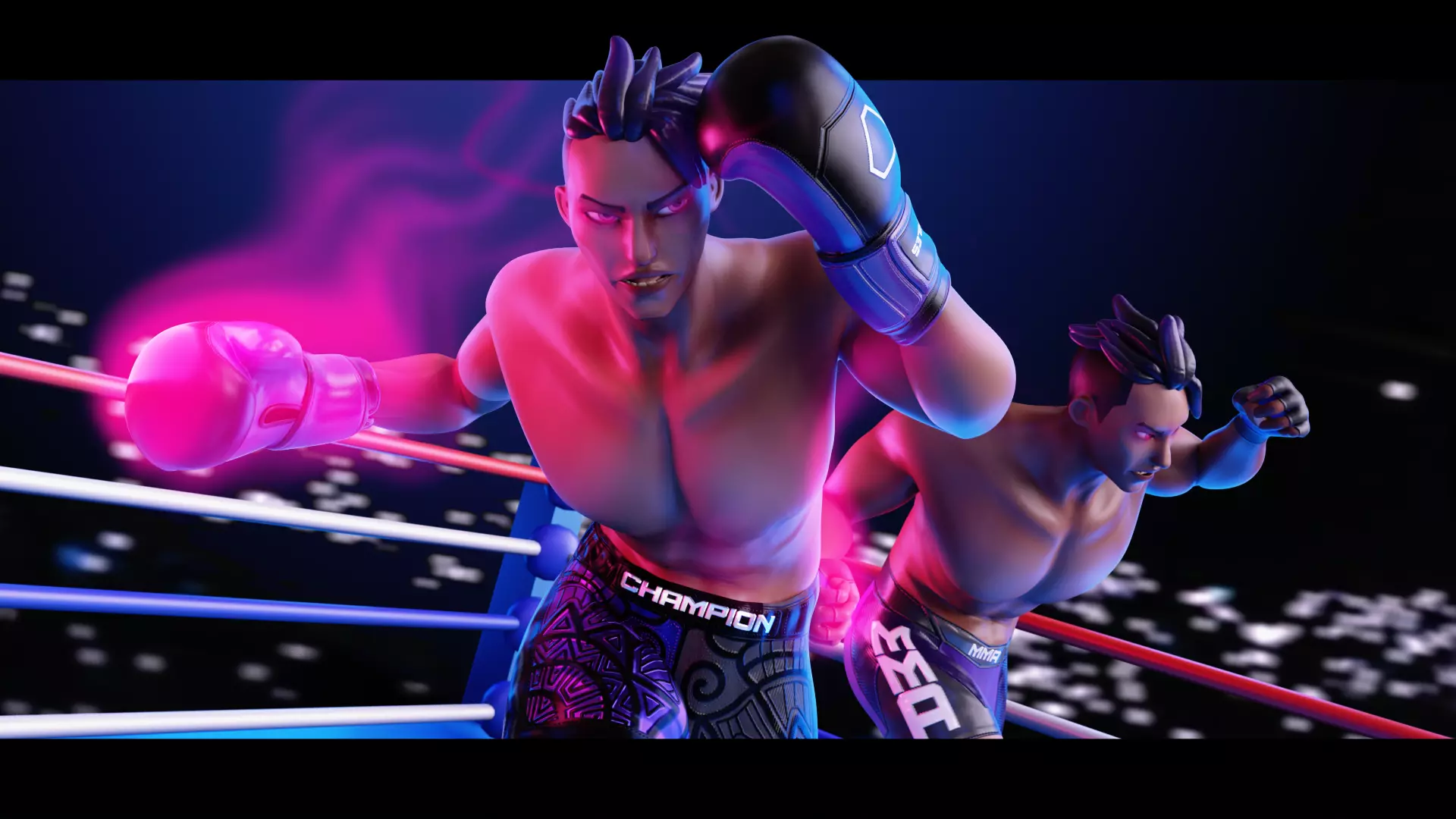 Low Poly Boxer - MMA Fighter - Niles Low-poly 3D model_0