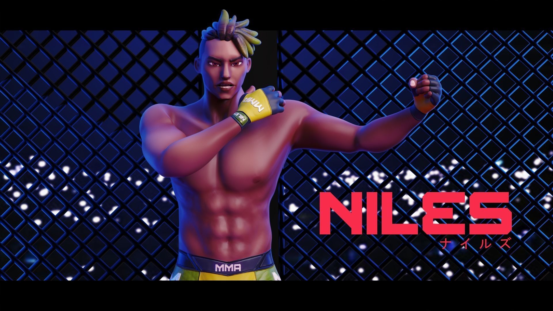 Low Poly Boxer - MMA Fighter - Niles Low-poly 3D model_28