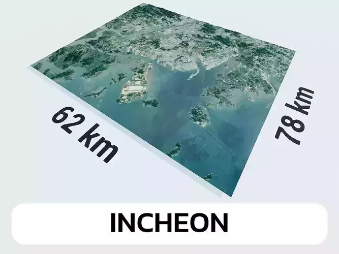 Incheon South Korea City Landscape 3D Model