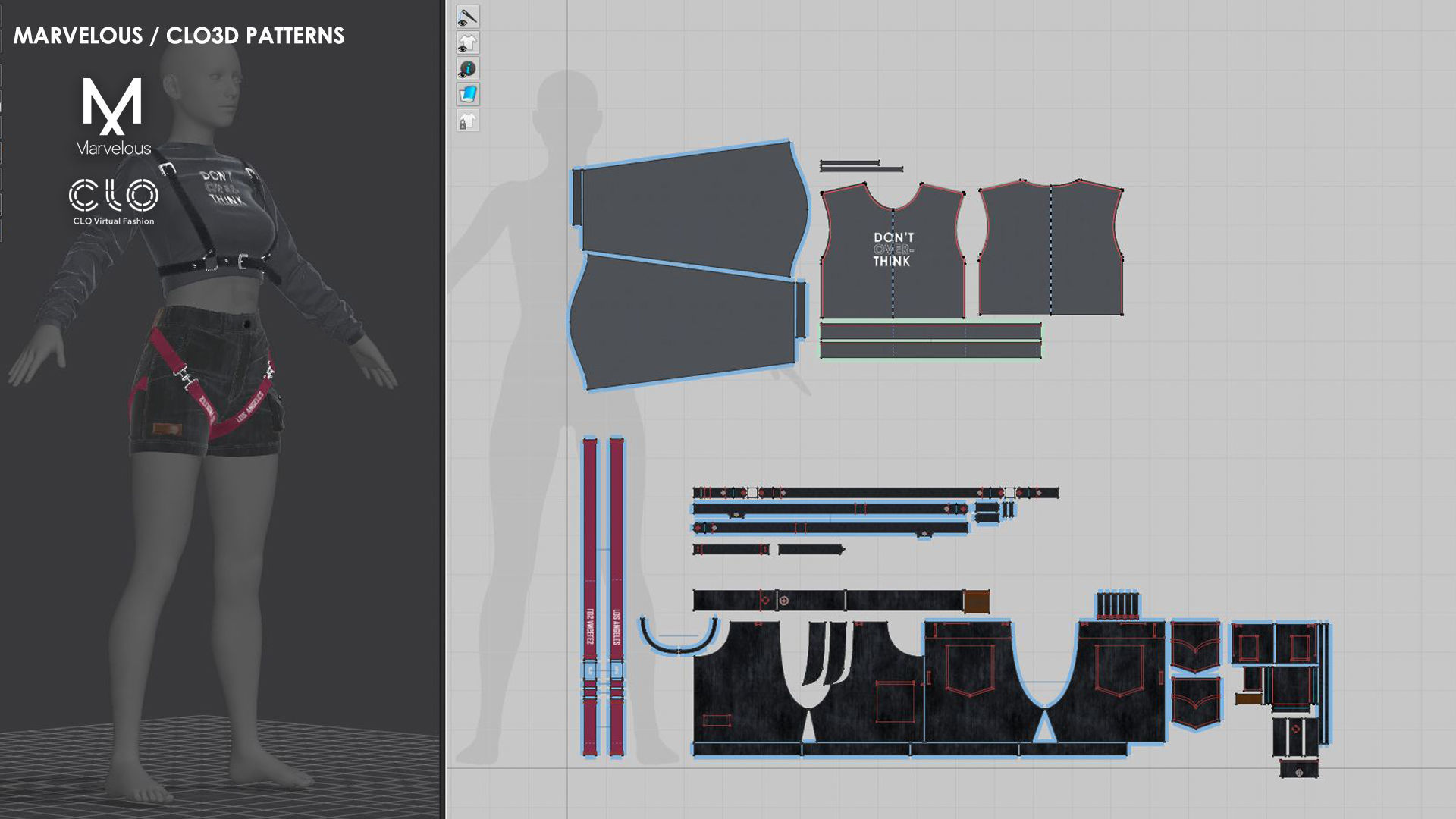 3 Outfits - Marvelous - CLO Project file - Video Process 3D Model Collection_17