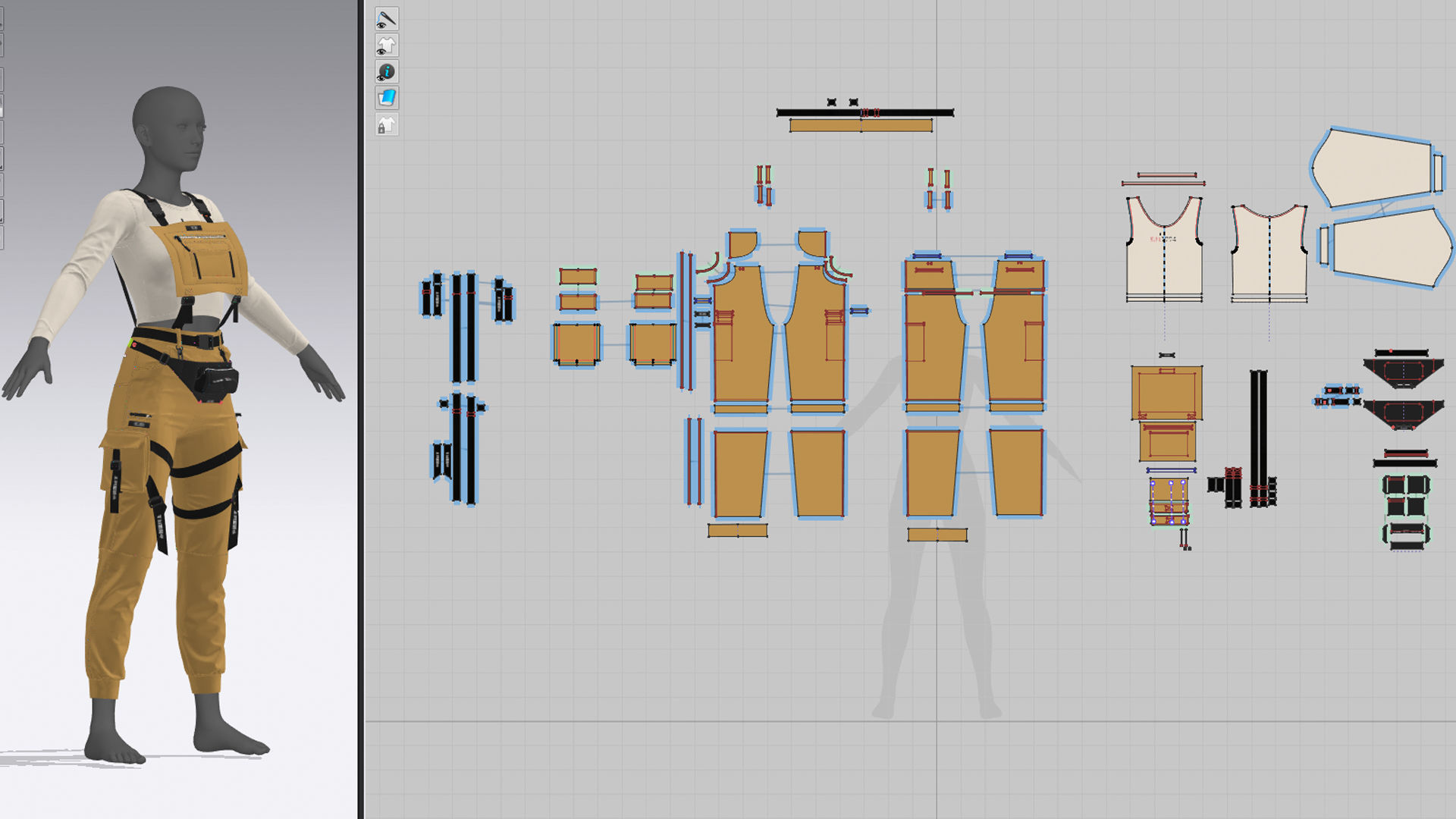 3 Outfits - Marvelous - CLO Project file - Video Process 3D Model Collection_12
